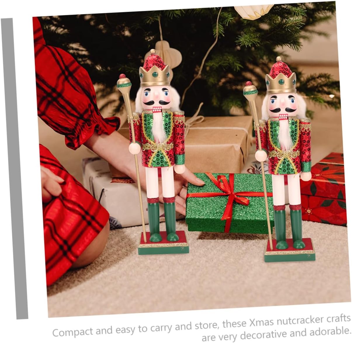 GALPADA Christmas Nutcracker Figure Wooden Nutcracker Soldier Figurine for Christmas Home and Table Décor