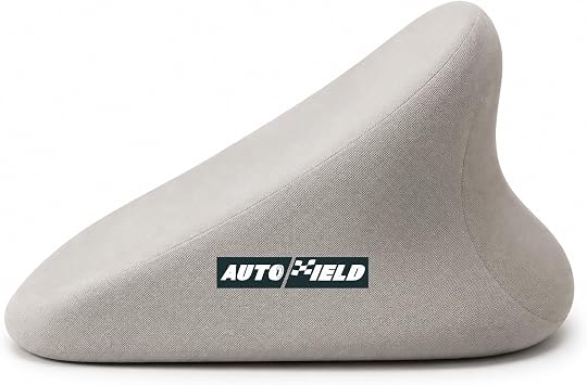 Lumbar Support Pillow, Gray Fabric Ergonomic Back Cushion