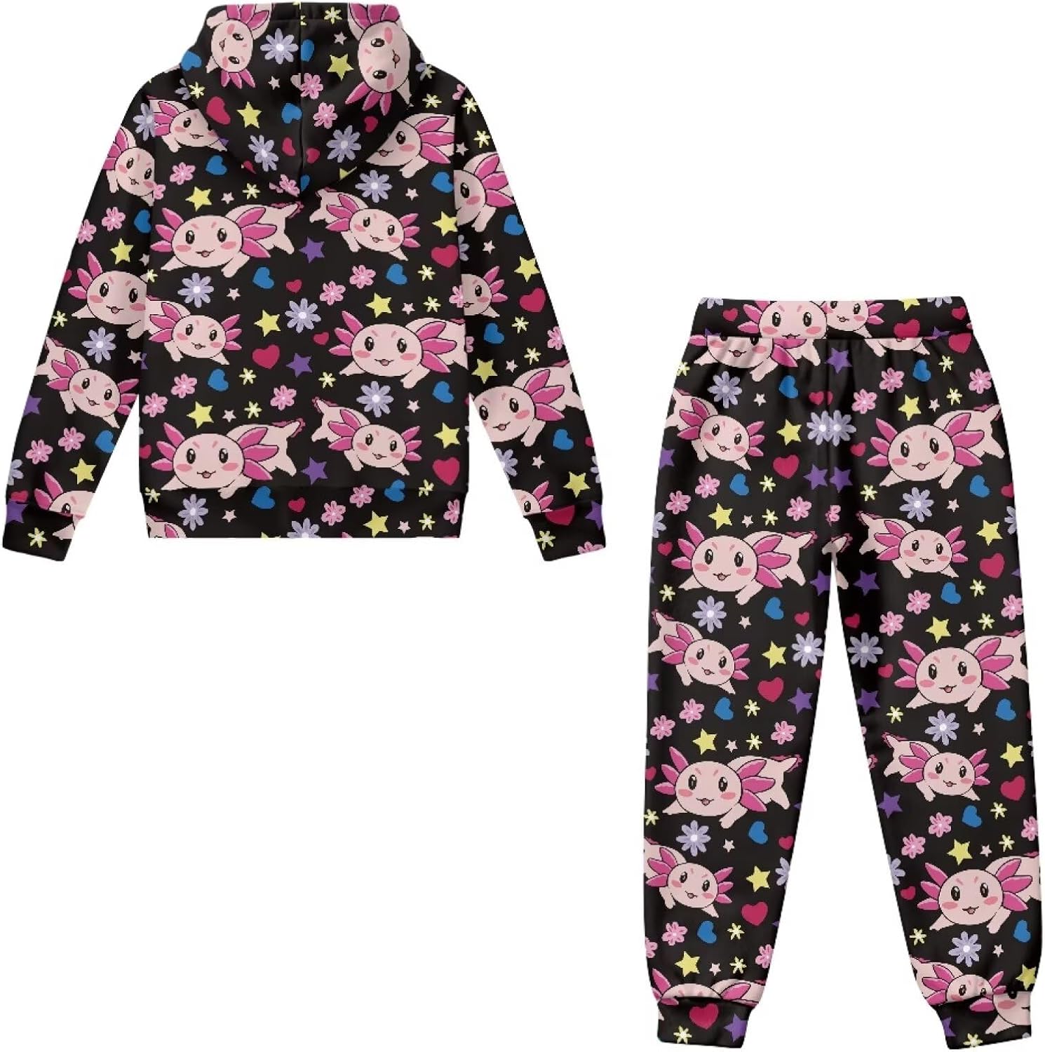 2 Piece Outfits for Boys Zip Up Tracksuit Hoodie and Jogger Set Sweatsuit Loose Comfy Athletic Clothes Sets