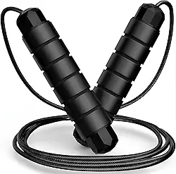 Corda de Pular Speed Rope Profissional Ajustável – Cabo de Aço com Rolamentos de Alta Velocidade e Alças Ergonômicas em Espuma para Crossfit, Boxe, HIIT, Fitness e Emagrecimento