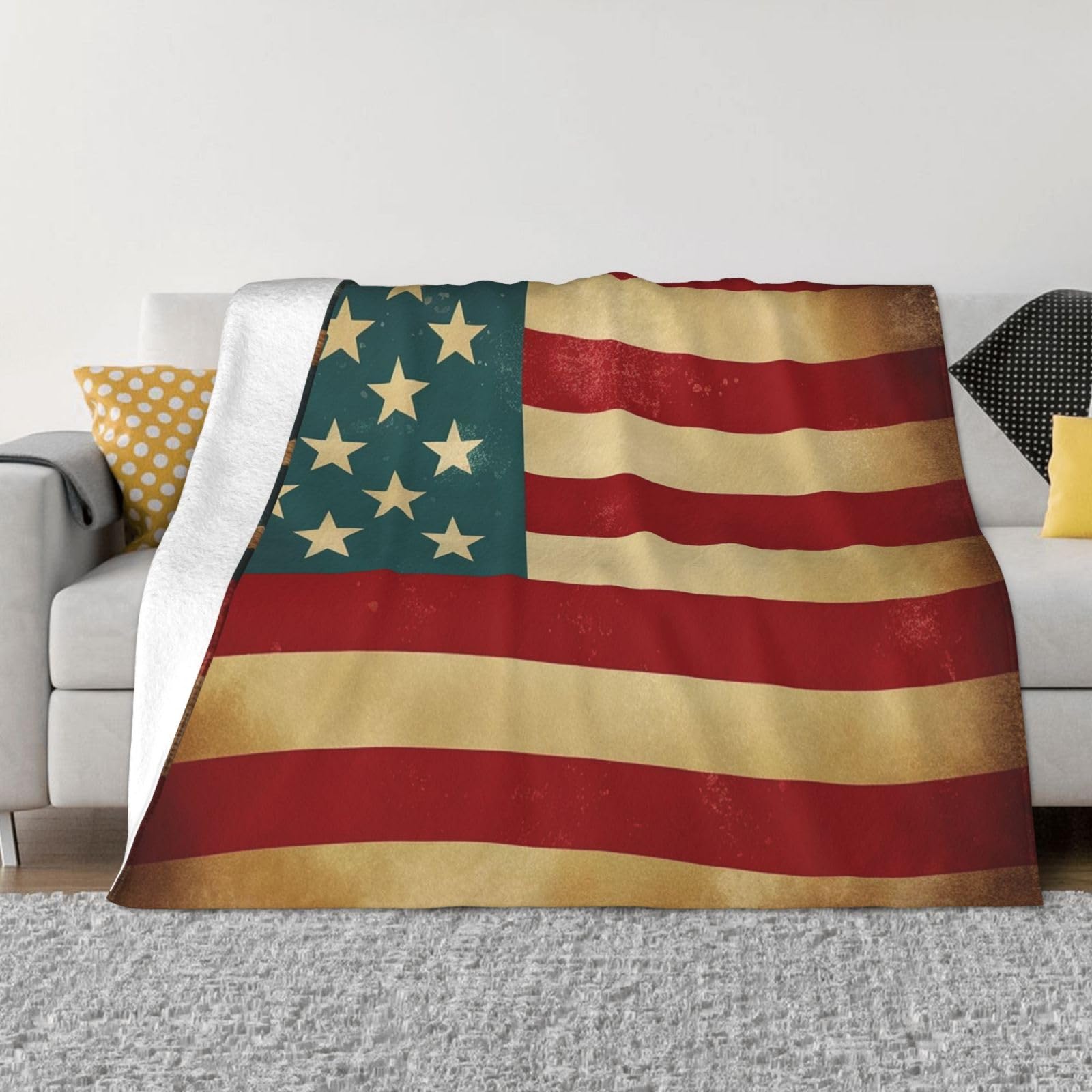 Couverture flanelle 127x101 cm légère et douce pour nuits fraîches