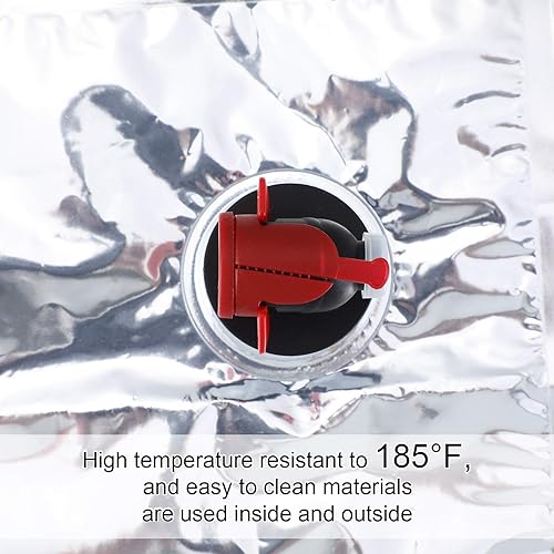 Miniatura 4 de 6 bolsas de recambio para bolsas de vino, reutilizables, recargables, con boquilla para enfriar vino, bolso, portadores, portadores (1,5 L)