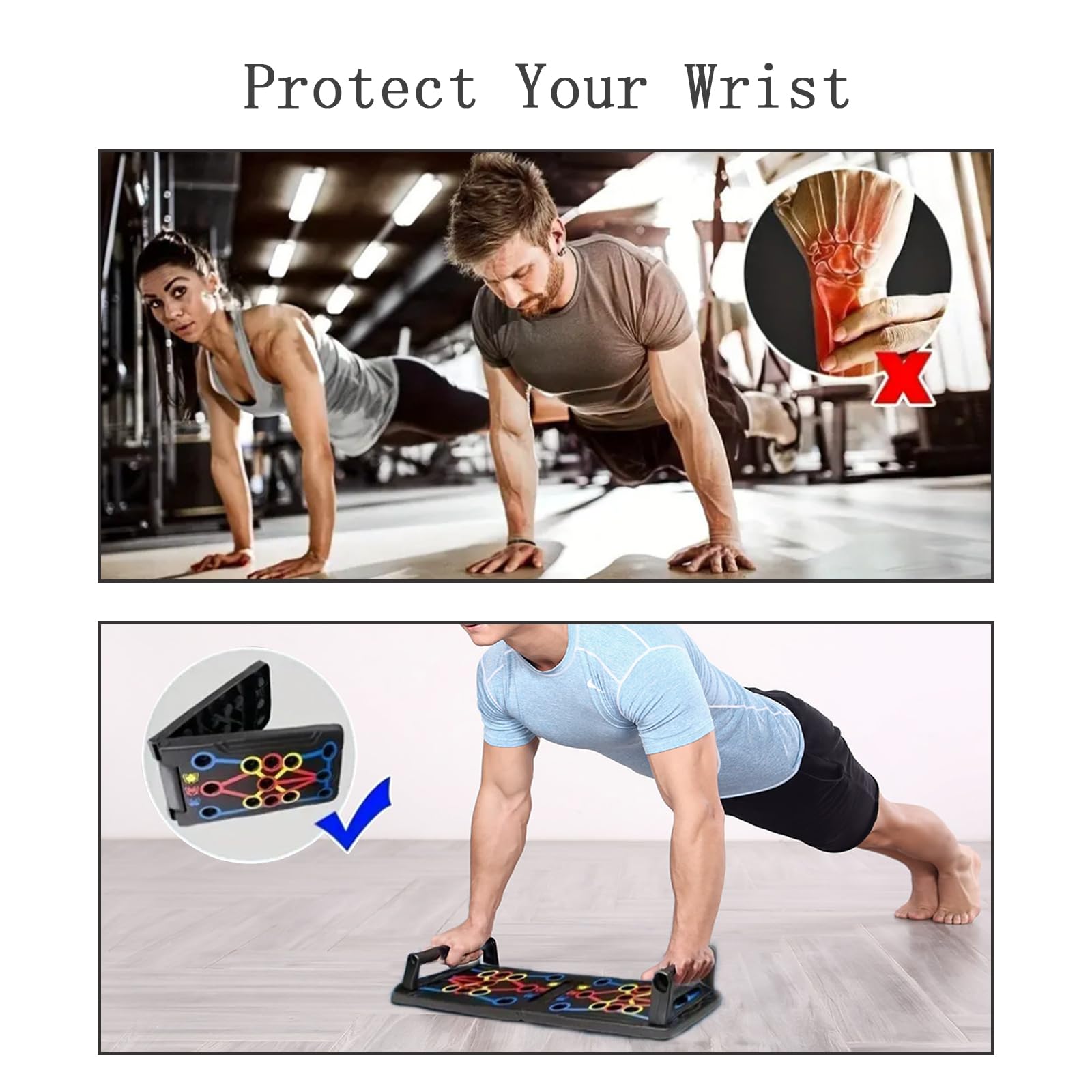 Planche Push Up 20 En 1 – Système Fitness Pro – Support Entraînement Maison & Gym – Noir ABS – 600 Lbs Max