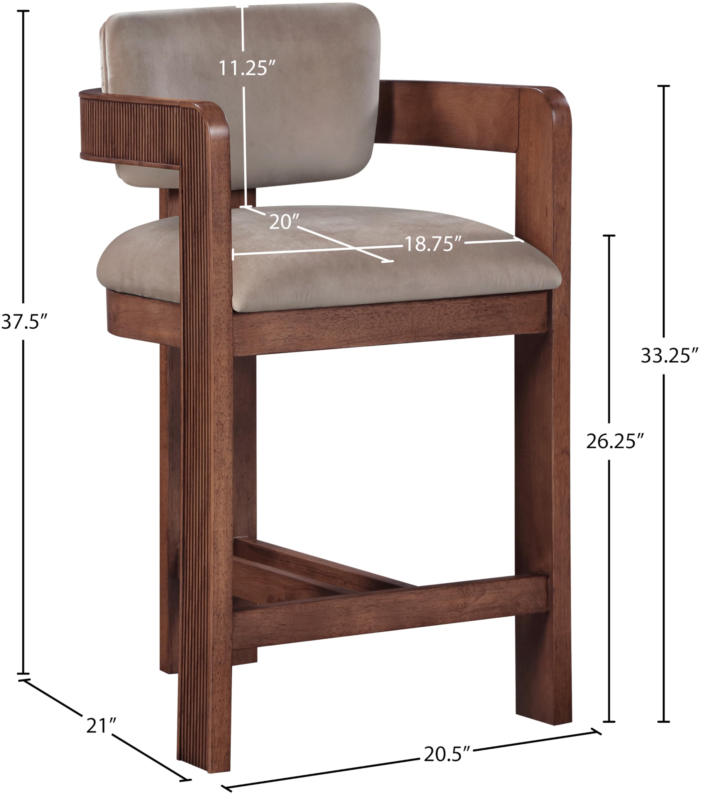 Amazon.com: Meridian Furniture 11079Taupe-C Sacha Collection Art 