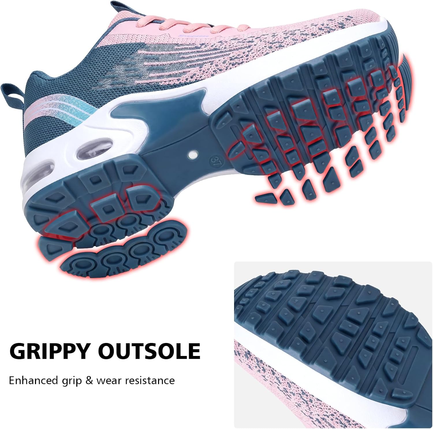Padgene Womens Sneakers Lightweight Tennis Walking Shoes Sports Running Shoes for Woman Mesh Breathable Gym Fashion Sneakers Athletic Comfortable Casual