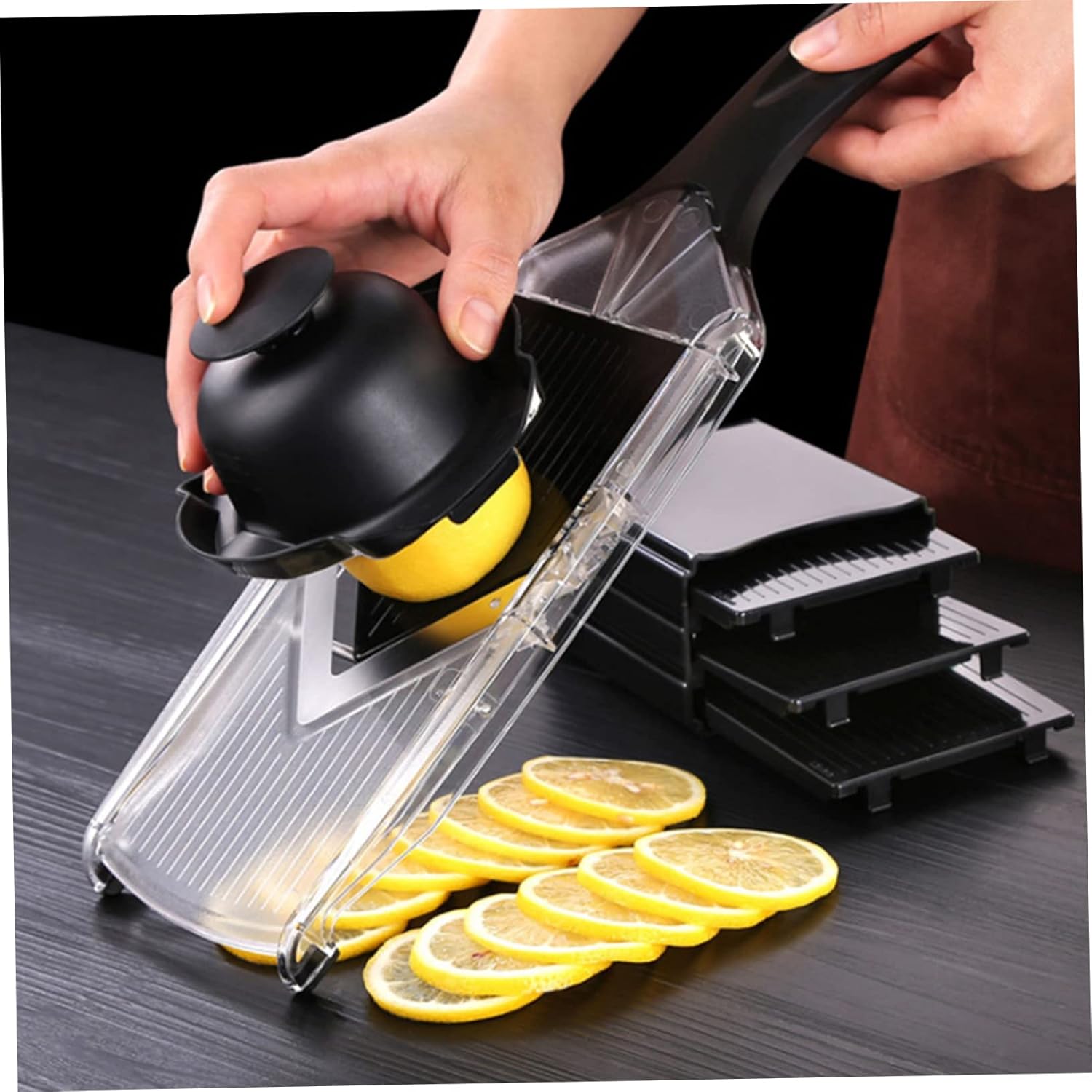 HEALLILY Effortless Lemon Slicing v Slicer Fruit Chopper Vegetable Cutter Easy to Clean Store