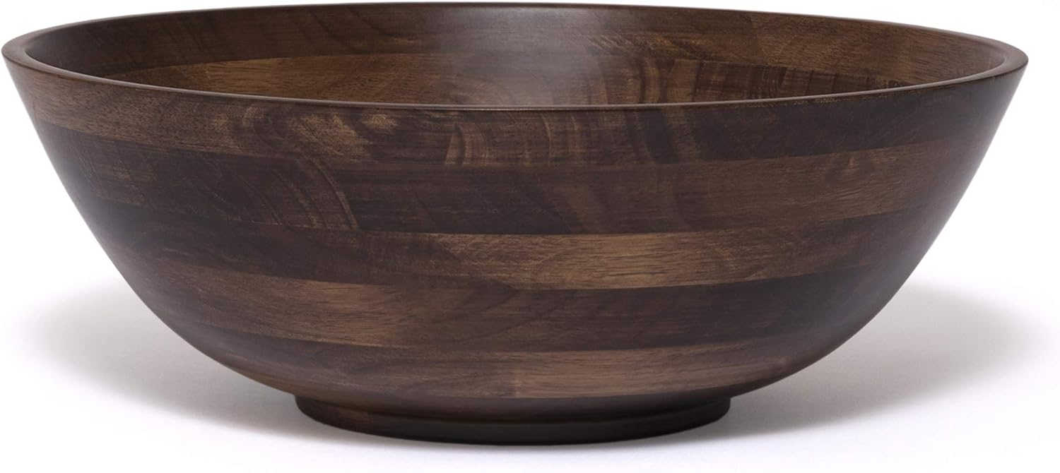 Lipper International Walnut finished 14" Salad Bowl, Large - Single Bowl (274WN)