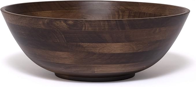 Lipper International Walnut finished 14" Salad Bowl, Large - Single