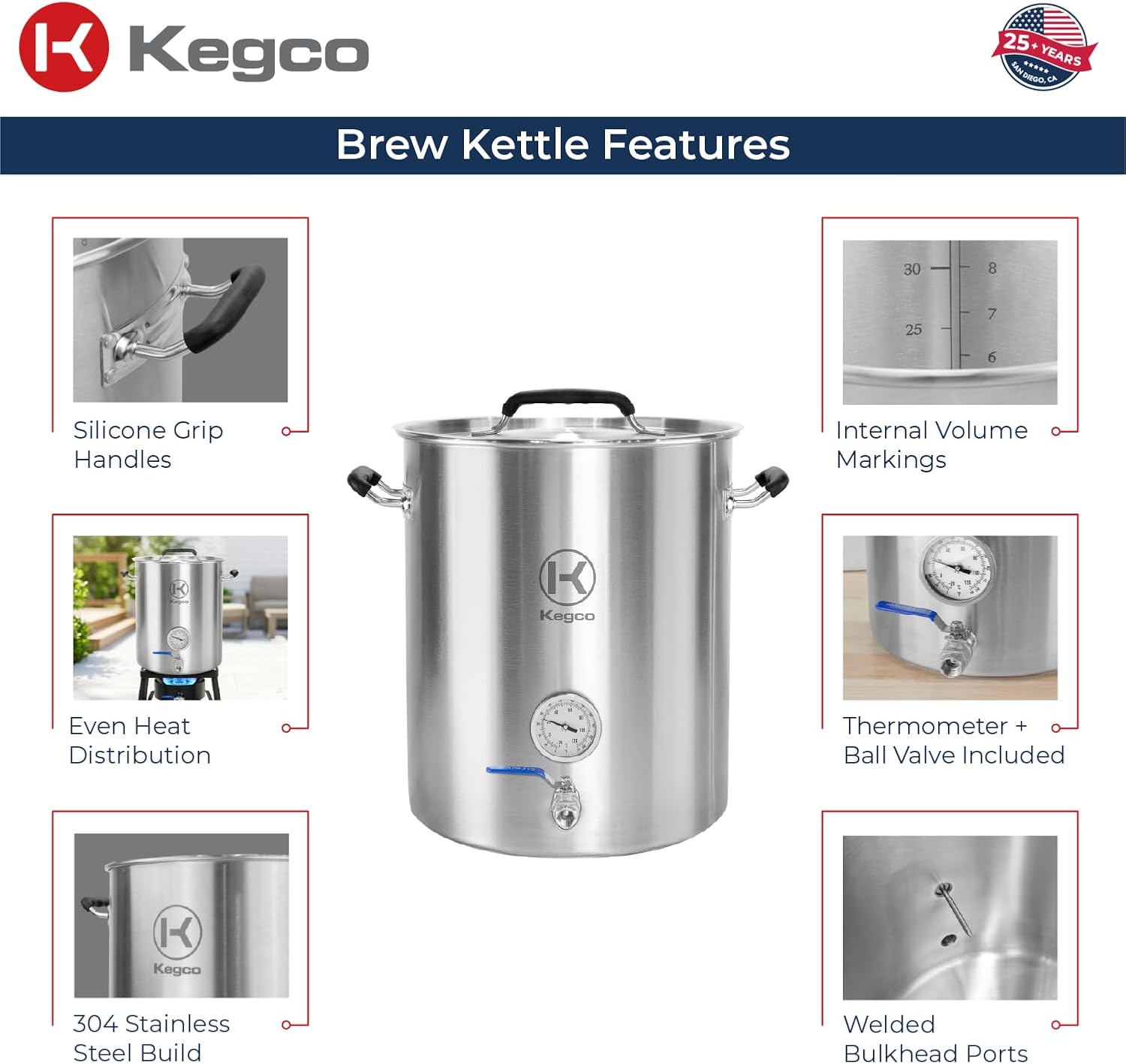 Kegco AZXBK30-30 Gallon Brew Pot