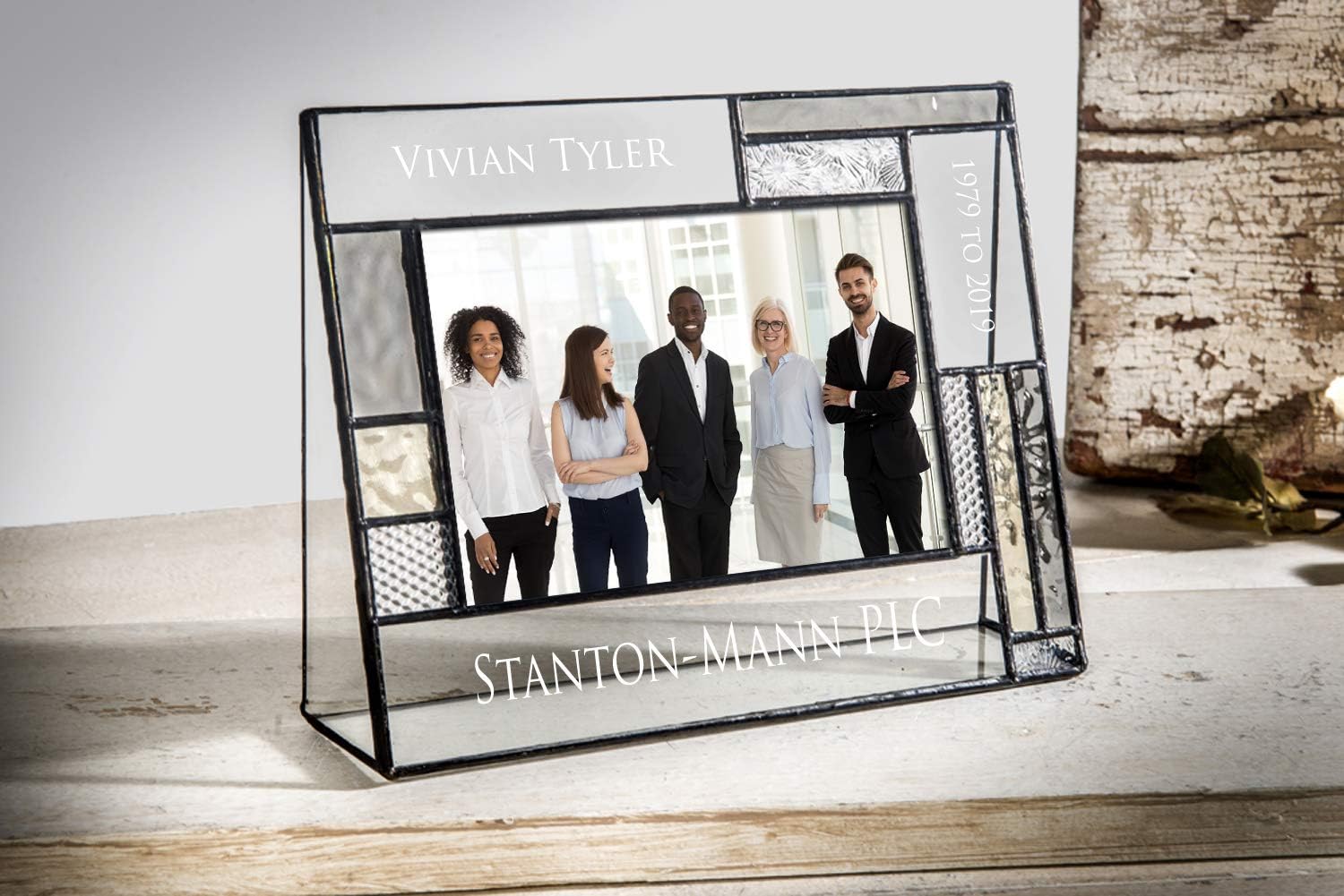 Retirement Picture Frame Personalized Engraved Glass Keepsake 4x6 Photo Farewell Coworker Promotion Company Service Employee Recognition Pic 392 EP635 (4x6 horizontal)