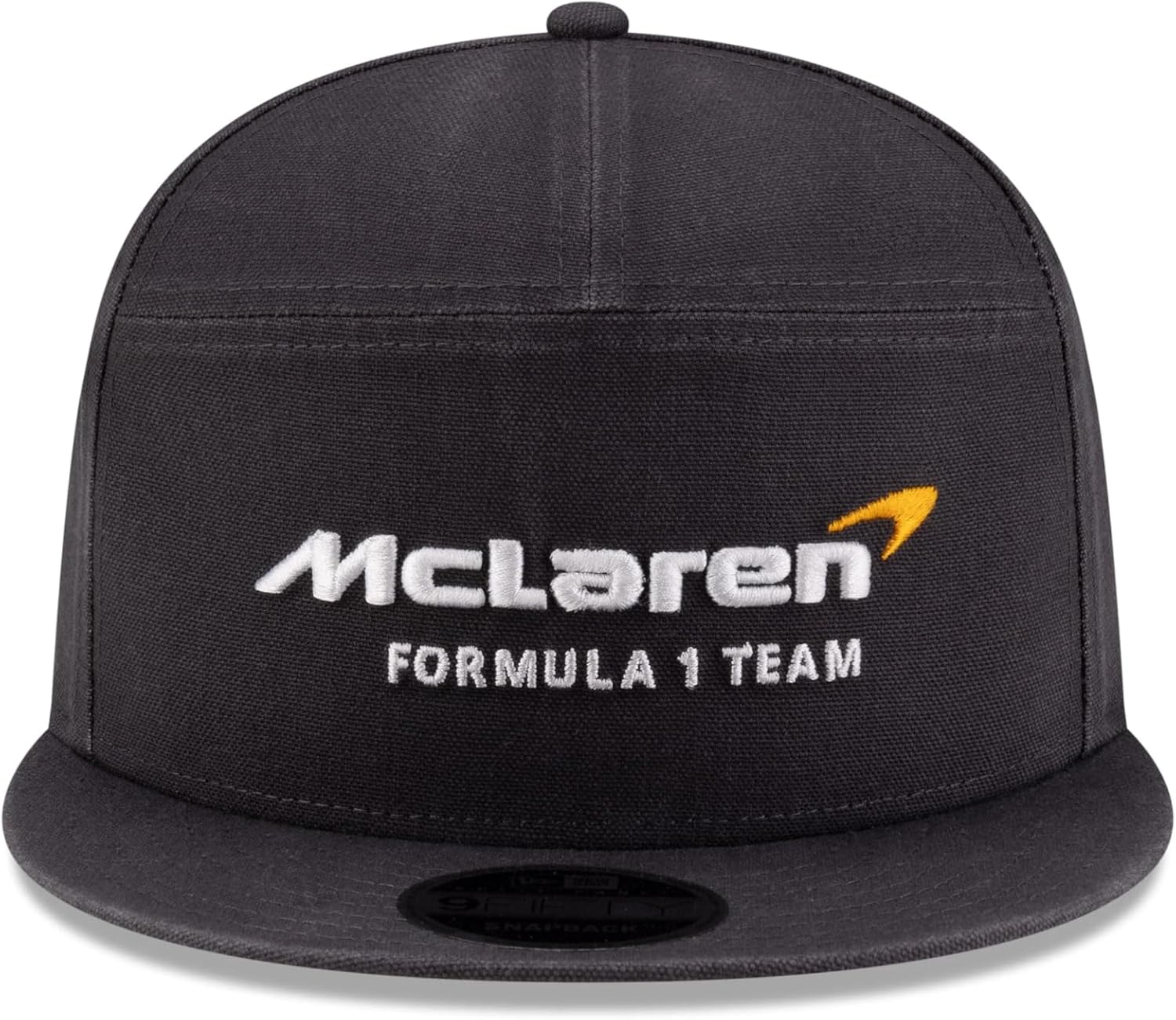 New Era McLaren Racing F1 9Fifty Split Panel Flat Brim Hat - Stealth Black/Phantom - Image 2