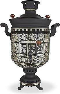 Chukotka Wood Burning Samovar in Black and Gold