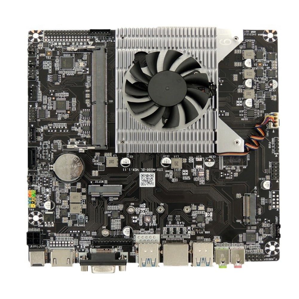 Placa Base N100 Mini ITX Computadora de Cuatro Núcleos Mini Host HTPC Publicidad Placa Base de Control Industrial