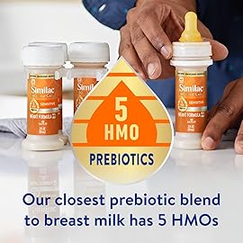 Similac 360 Total Care Sensitive Infant Formula for Fussiness & Gas Due to Lactose Sensitivity, Has 5 HMO Prebiotics, Baby Formula, Ready to Feed, 2-fl-oz Bottle, Pack of 48