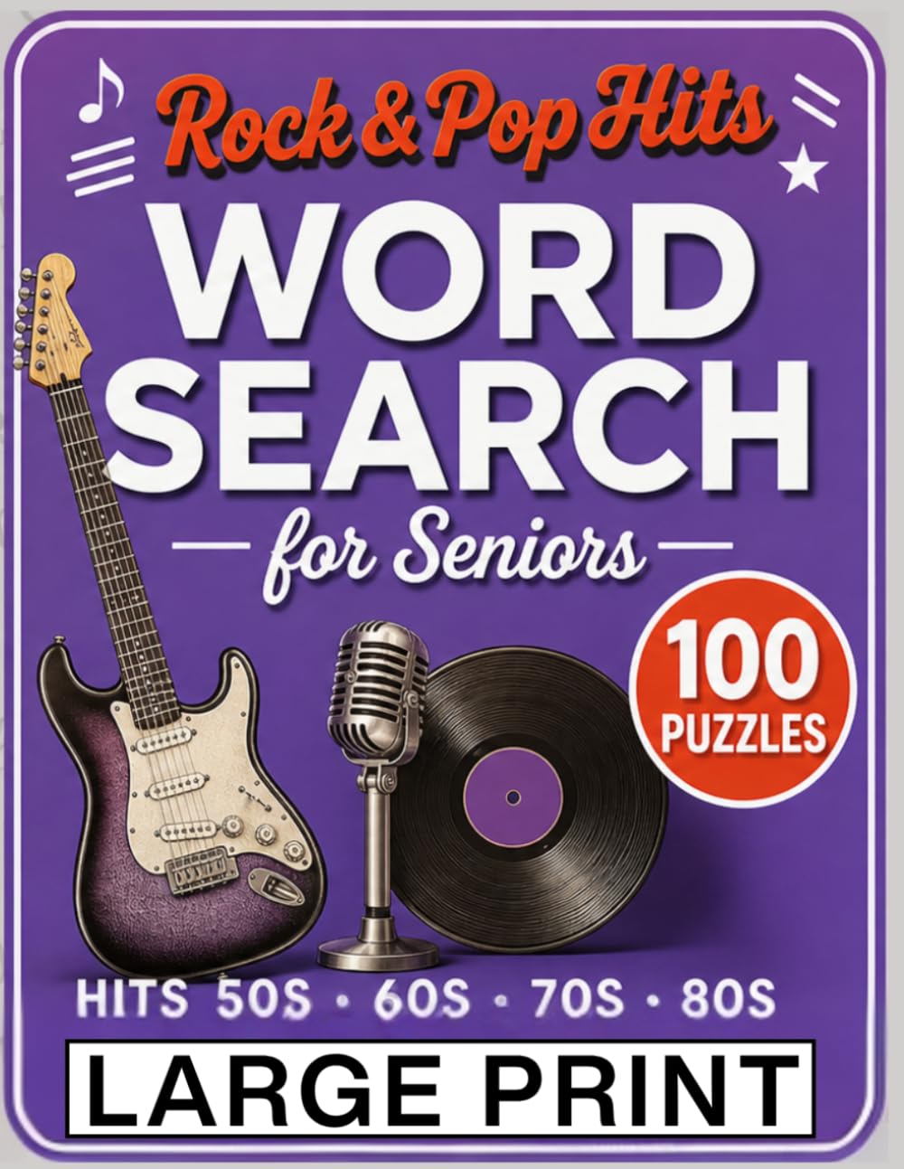 Titolo: Large Print Music Word Search for Seniors & Baby Boomers: 50s–80s Rock, Pop & Golden Hits Nostalgia (Memory Lane Series)
