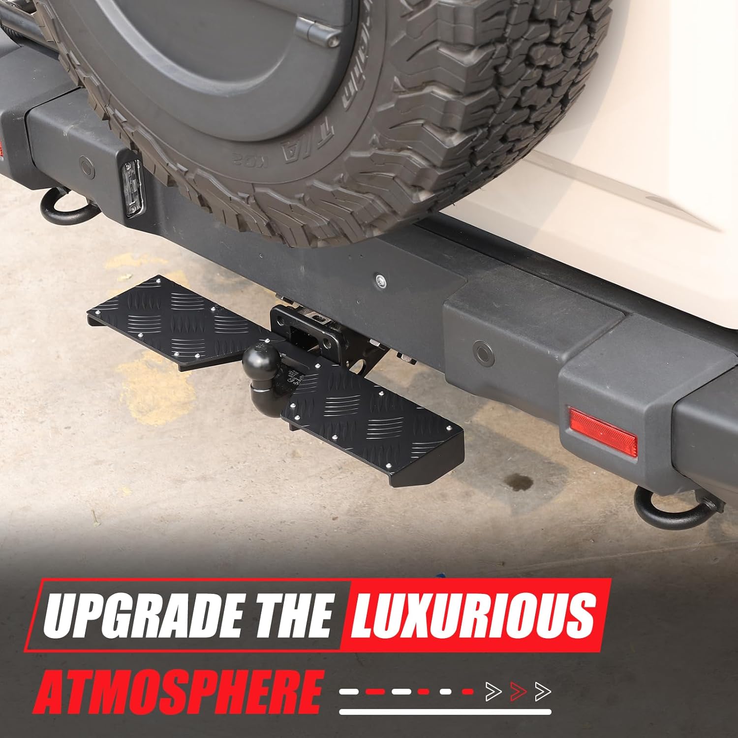 Tow Hitch Step Compatible with INEOS Grenadier 2020-2024, Heavy Duty Anti Slip and Rust Towing Bumper Guard Black Hitch Steps