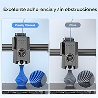 Vista 3 de Creality Paquete de 2 kg de filamento PLA negro y blanco de 1.75 mm para impresión 3D con unión fuerte sin enredos y rendimiento de voladizos