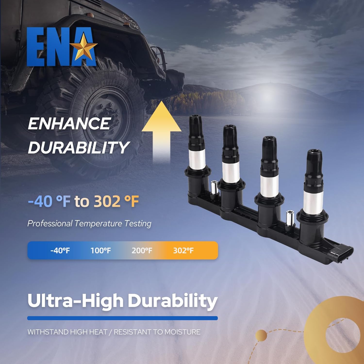 Ignition Coil Pack Compatible with 1.8 L4 Chevy Chevrolet Cruze Sonic Aveo Aveo5 Pontiac G3 2007 2008 2009 2010 2011 2012 2013 2014 2015 2016 2017 2018 1.6L 1.8L Coil Pack Replacement for UF620 C1646