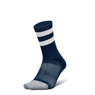 Feetures Elite Light Cushion Mini Crew Crew Cut Socks Shoes Navy High Top Stripe