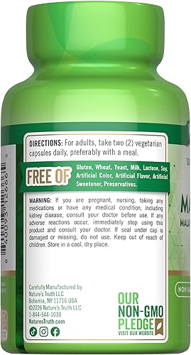 Vista 7 de Nature's Truth Triple Magnesium Complex Supplement 60 Capsules Glycinate, Citrate & Malate with D3 & Zinc Vegetarian, Non-GMO, & Gluten Free