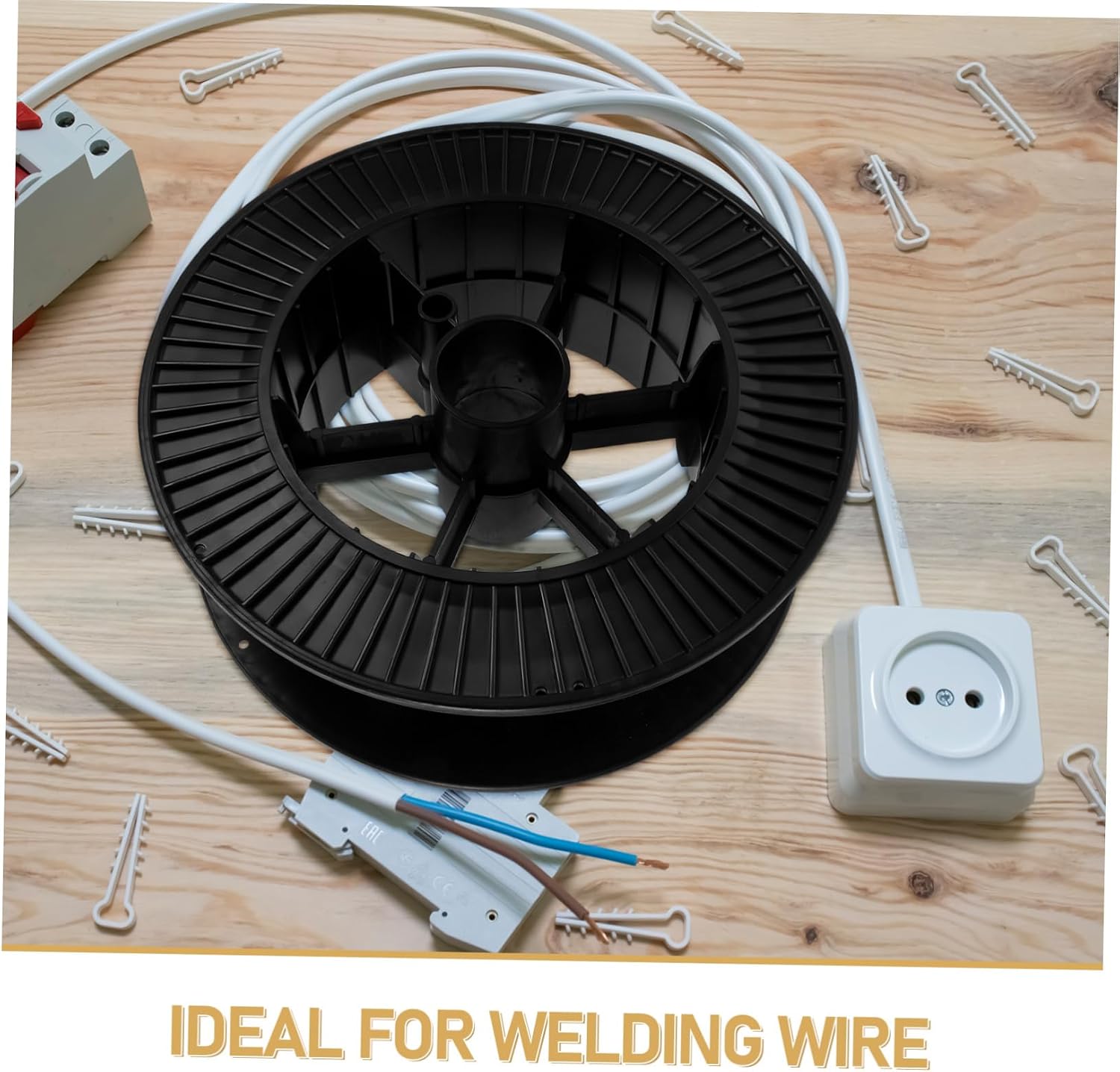 I-shaped Wire Reel Welding Wire Empty Sewing Spools Petg Transparent Empty Spool Abs Plus Wire Spool Home Welding Machine Orange Petg Plastic Black