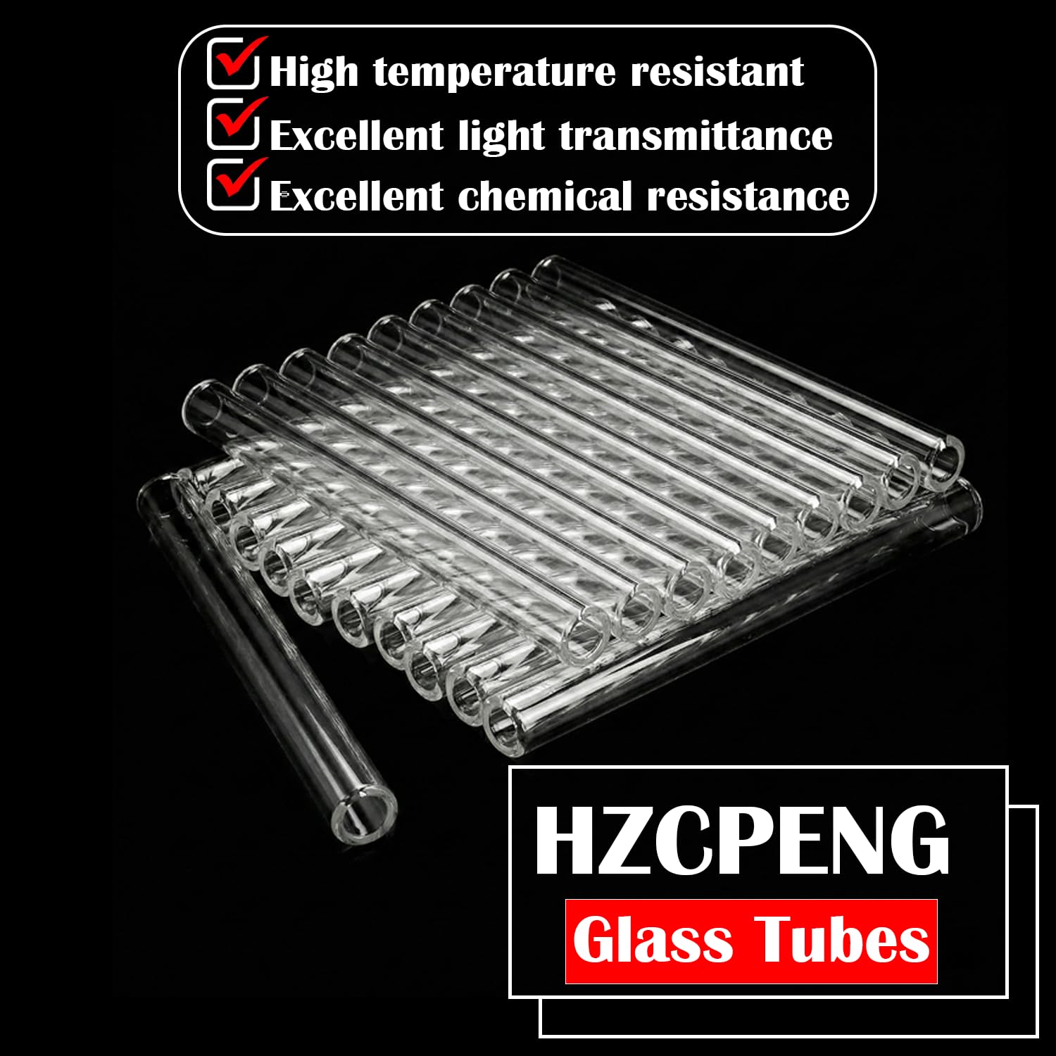 20 tubos de vidrio transparente de 4 pulgadas de largo, 10 mm de diámetro exterior, 7 mm de diámetro interior, 1,5 mm de grosor, tubos de soplado de borosilicato