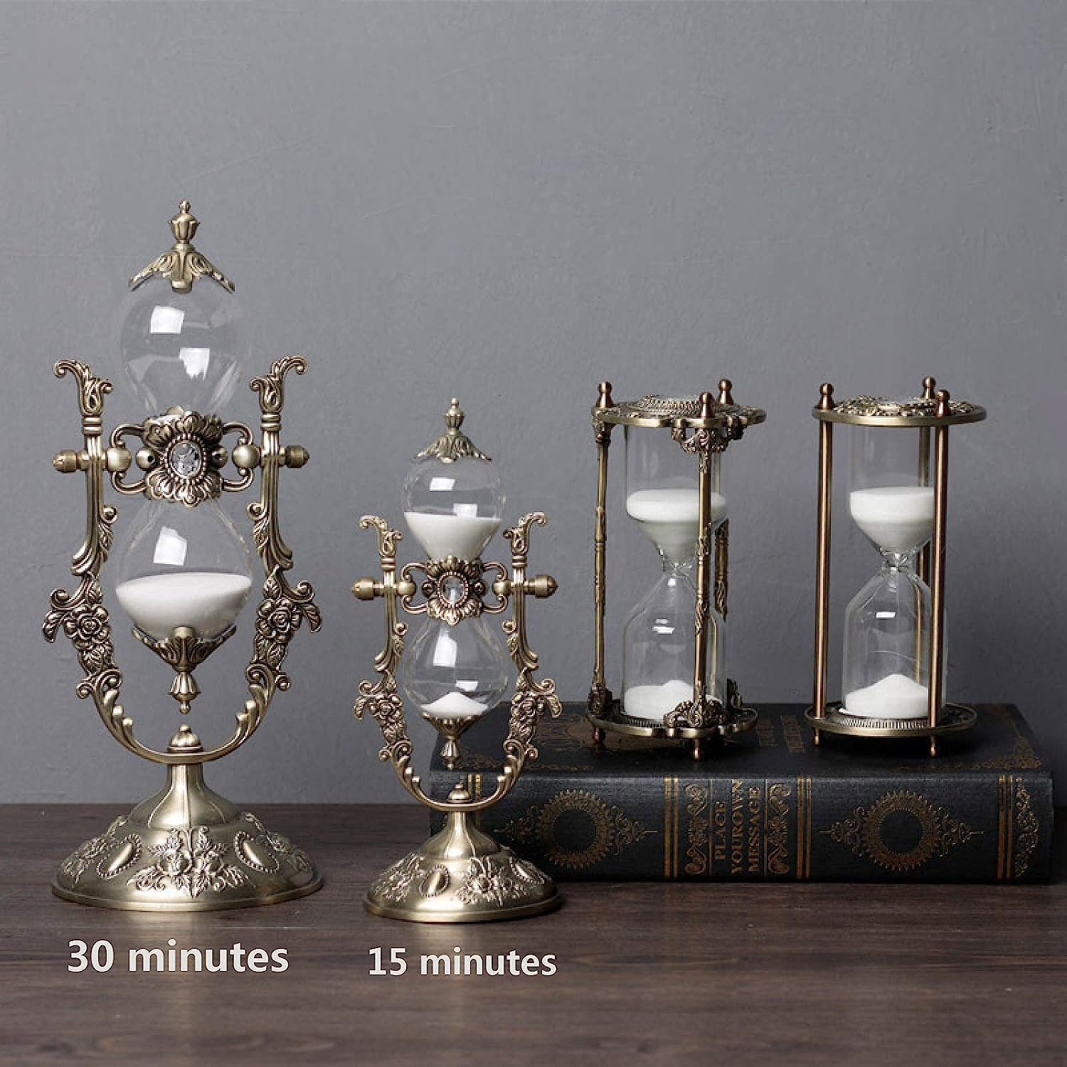 ヴィンテージ 砂時計、砂時計タイマー、アンティーク 砂時計 高貴な砂時計 ギフト 装飾的 お土産 ユニーク クリエイティブ ギフト