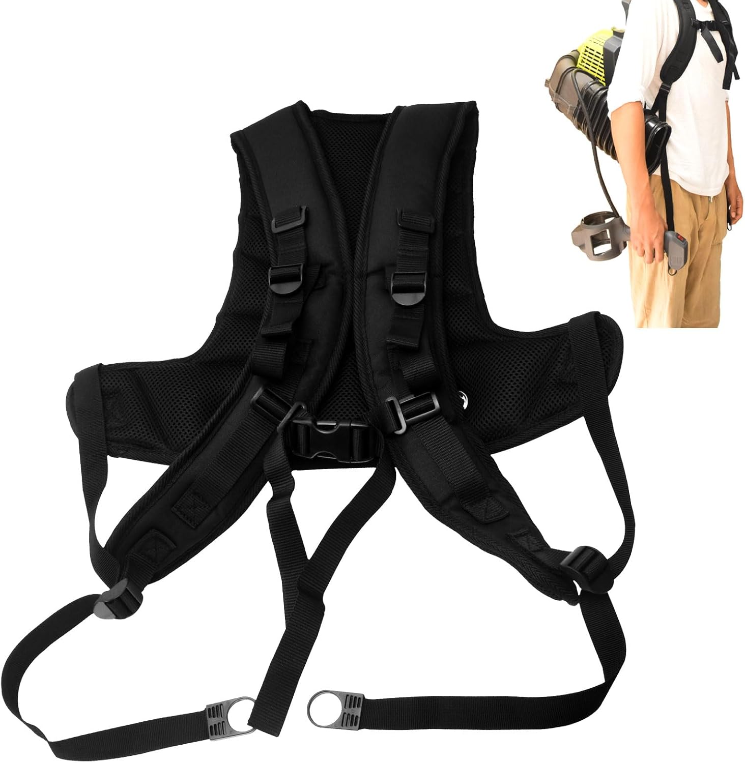 KitchenKipper 901588003 Leaf Blower Vacuum Straps Compatible with Ryobi RY40404VNM 40 Volt Backpack Blower, Fits Models RY08420A, RY08420, BP42, RYBP42EMC, RY38BP, RY38BPVNM