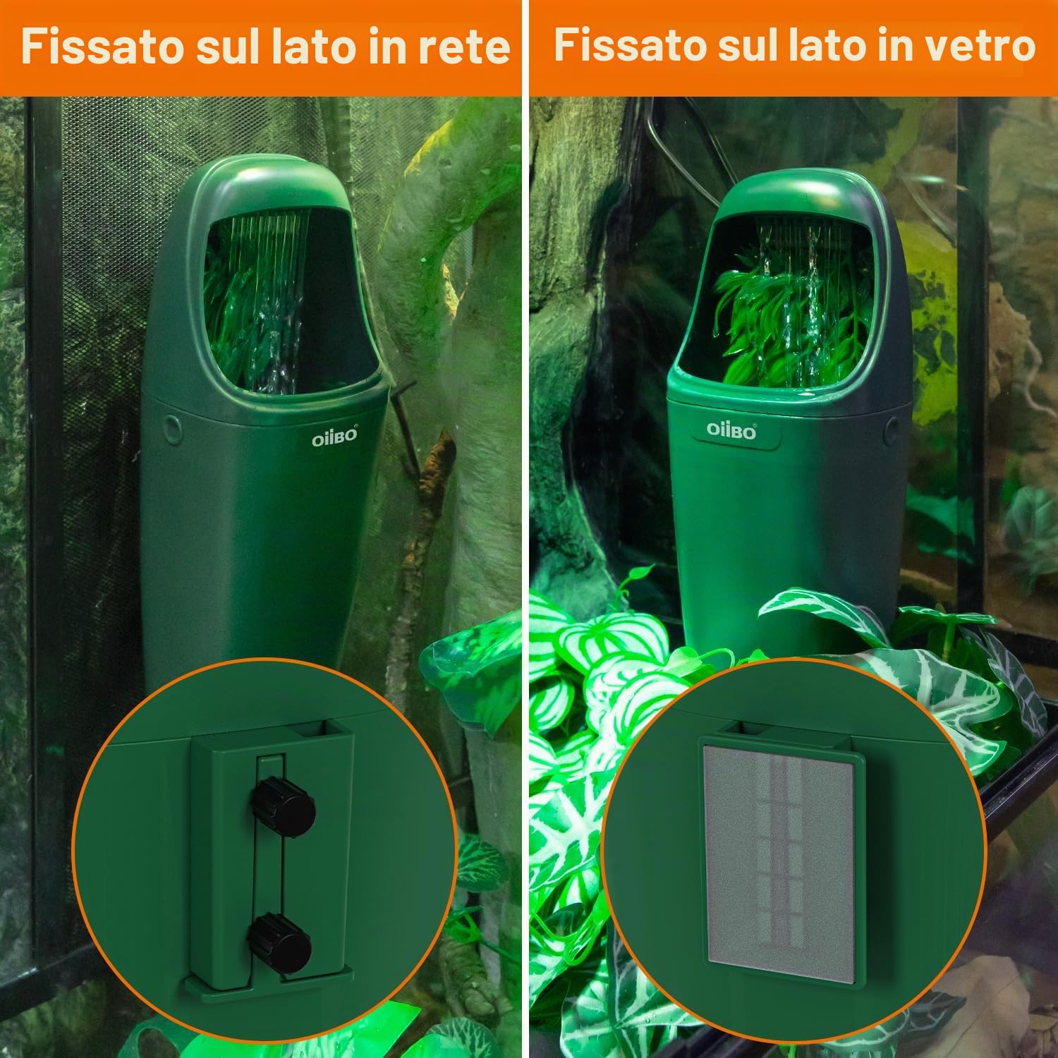 Distributore d'acqua per rettili, fontanella automatica con flusso d'acqua regolabile, per lucertola, drago, camaleonte, anfibi, insetti, terrario, gocciolatore d'acqua