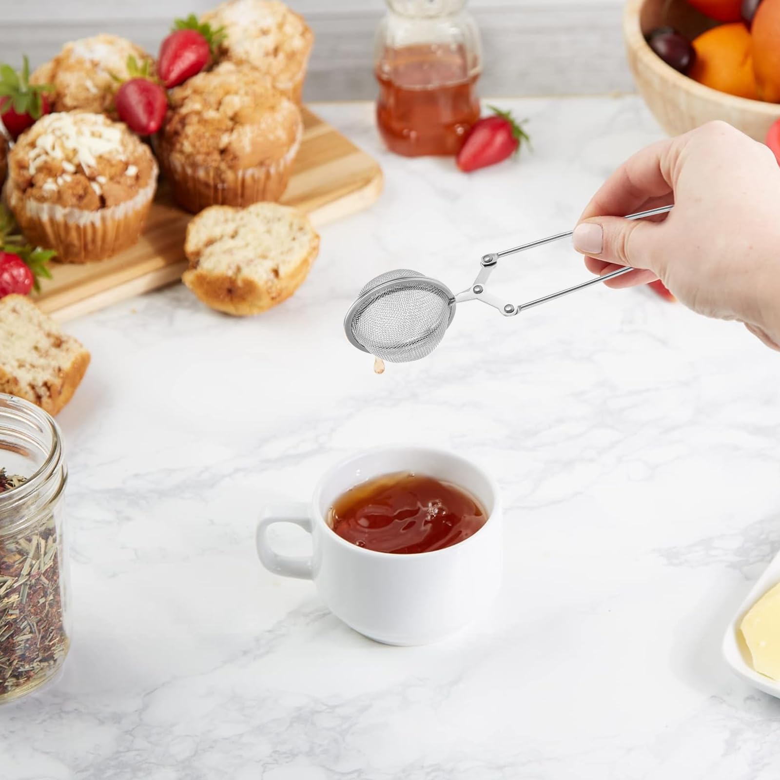 Infusore Per Il Tè Originale, Sfera Rotante In Acciaio Inox Manico Ergonomico 90679312 - Foto 10