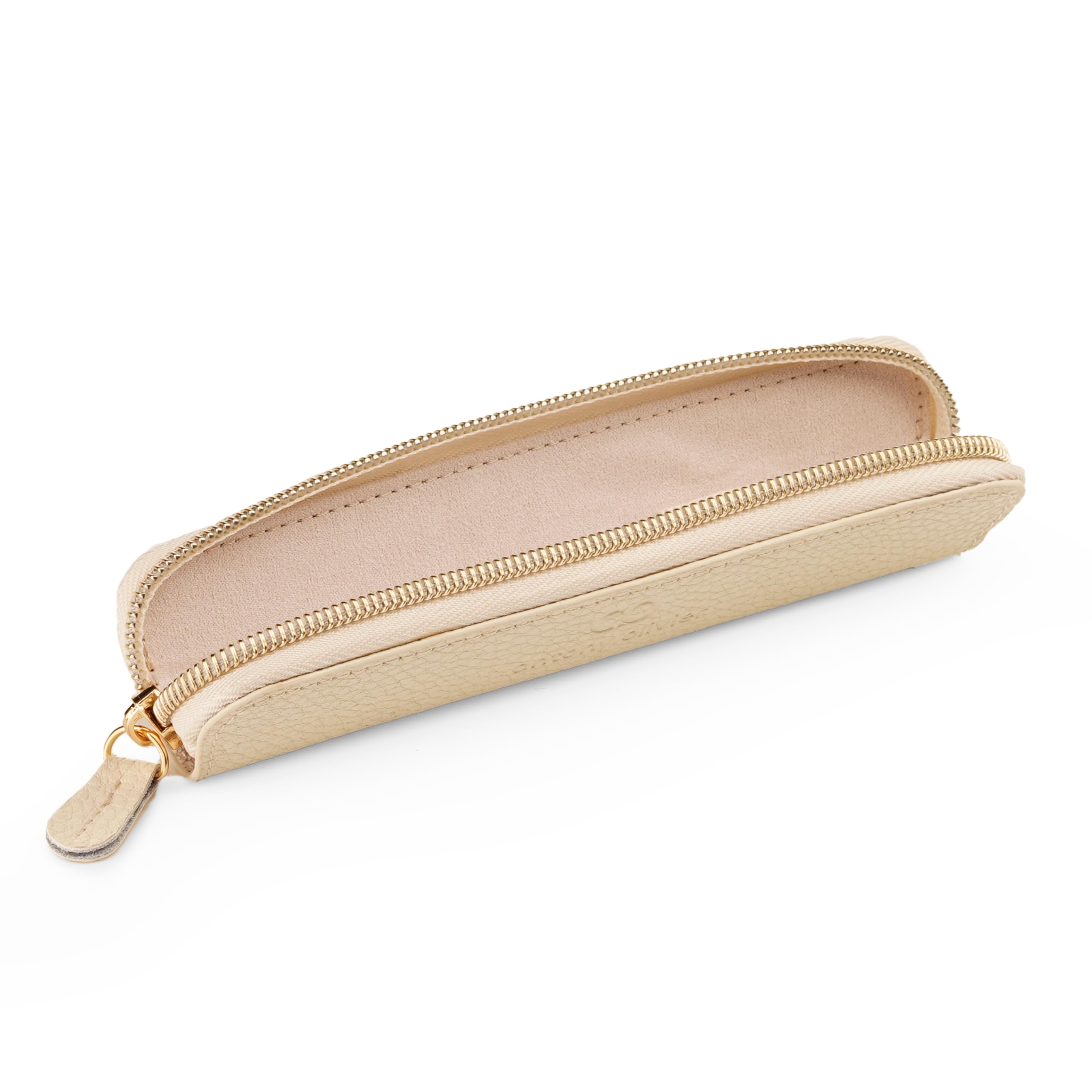 Antony Olivier Real Leather Pencil Case, White, Mini - Image 2