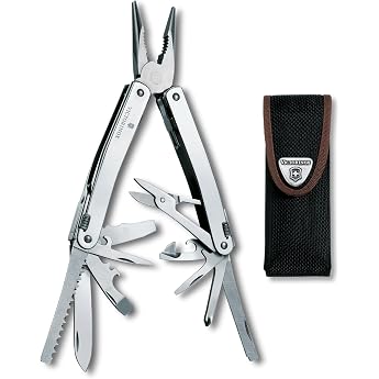 Victorinox Swiss Tool Spirit X, 24 Functions, Multitool with Locking Blade and Combination Needle-Nose Pliers, Includes Nylon