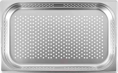 Miniatura 12 de Restaurantware Met Lux - Sartén de mesa de vapor de 20.5 x 12.8 x 2.5 pulgadas, 1 sartén de hotel de tamaño completo, antiatascos, profundo, sartén