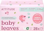 ATTITUDE Eco-Conscious Disposable Diapers, EWG Verified, Size 1/2 (7-17 lbs), Ultra Absorbent for Baby, Vegan & Plant-Based, 32 Count