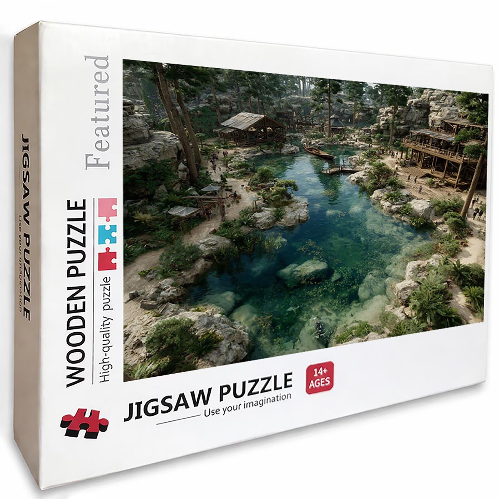Krajobraz Puzzle 6000 sztuk dla dorosłych, drewniane puzzle z pudełkiem 179 x 105 cm, pomysł na prezent dla kobiet, zabawne gry rodzinne, gry wyzwania, wykwintne opakowanie na prezent, wystrój domu