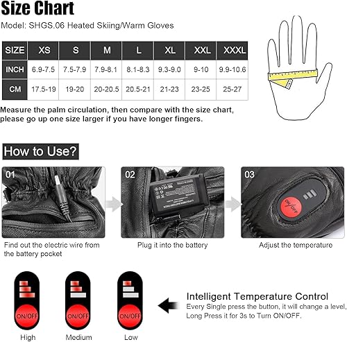 Miniatura 6 de SAVIOR HEAT Heated Gloves for Men Women, Rechargeable Electric Heated Gloves, Heated Skiing Gloves and Snowboarding Gloves