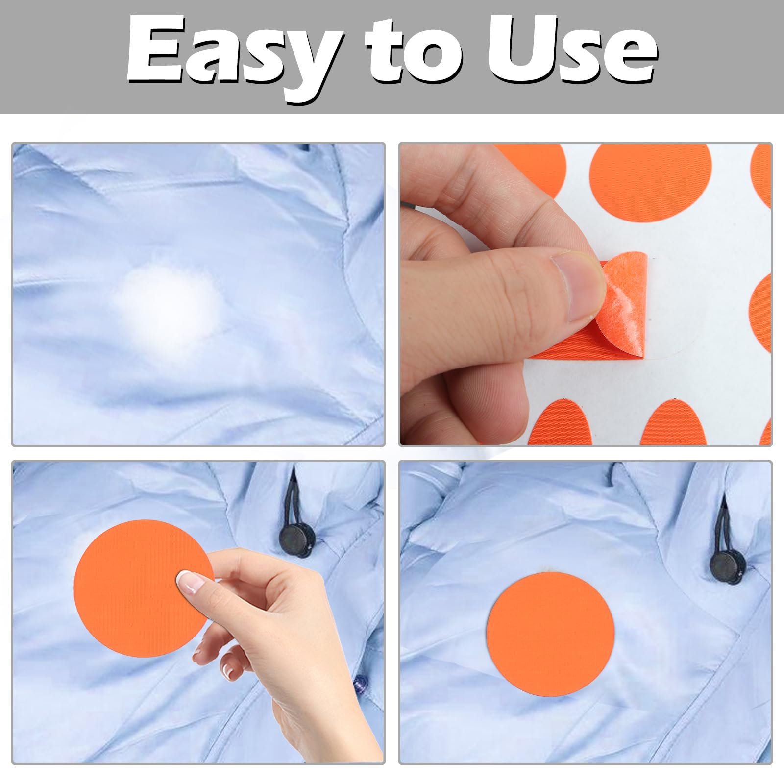 Skystuff 51 Parches Autoadhesivos Para Chaquetas, Tiendas Y Ropa – Reparación Fácil Sin Coser (Nailon Impermeable)