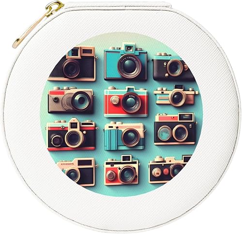 Miniatura 9 de Retro Cool Camera Collection - Joyero de viaje compacto y elegante, organizador y caja de anillo de compromiso