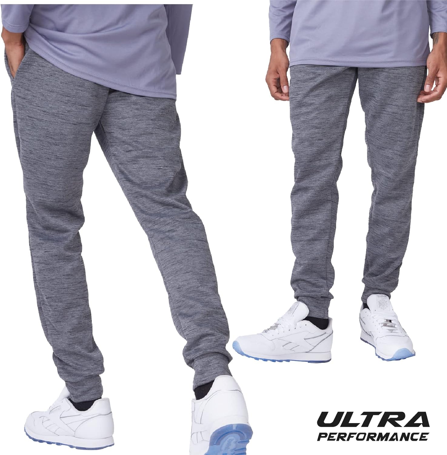 Ultra Performance 3 Pack Mens Open Bottom Sweatpants with Pockets, Casual Sweatpants for Men - Image 2