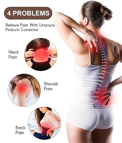 Miniatura 8 de URSEXYLY Corrector de postura de espalda para mujer, enderezador de hombro ajustable, soporte de espalda completa, alivio del dolor de espalda