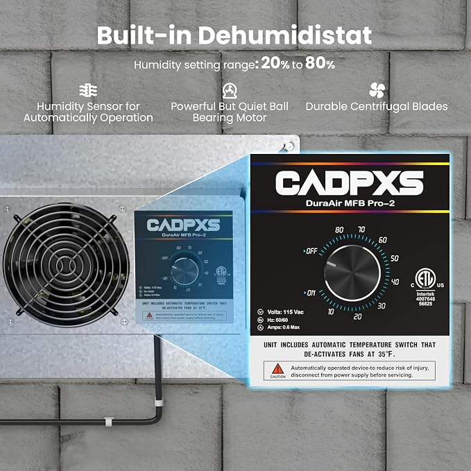 Extractor de ventilación para espacios bajos CADPXS miniatura 4