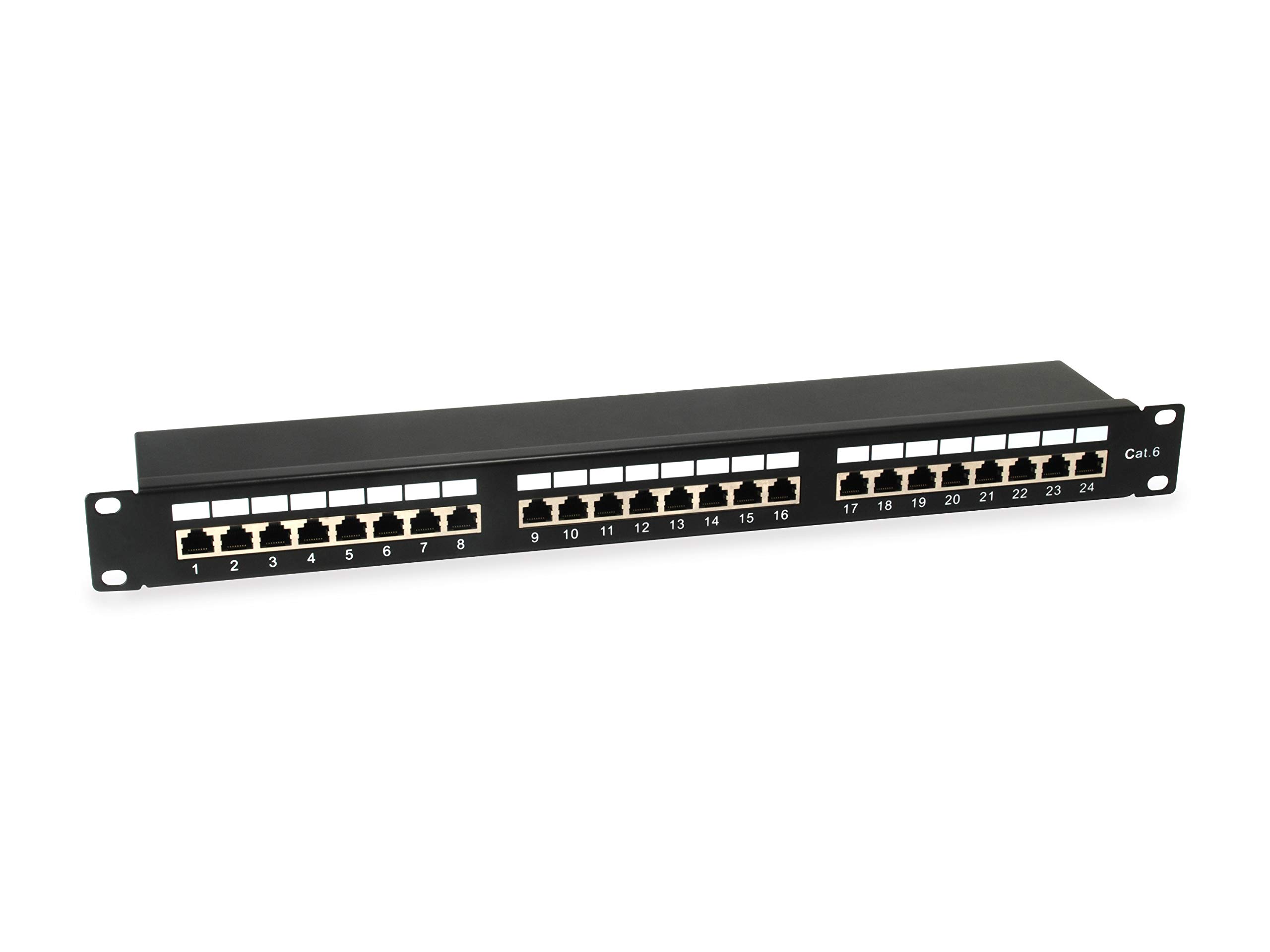 Equip panel patch 24x RJ45 Cat6 19" 1HE czarny