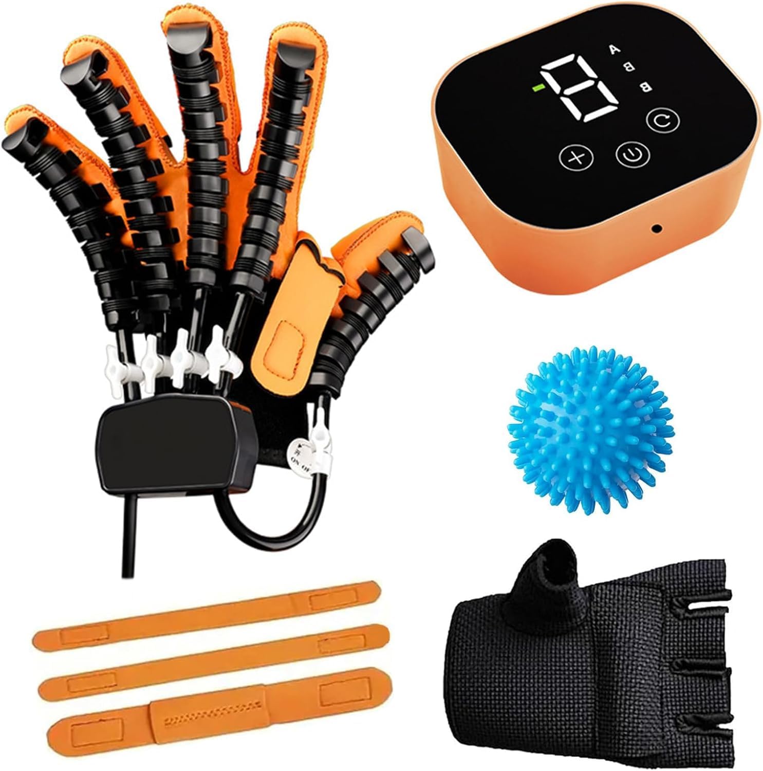 Robotic Hand Rehabilitation Glove for Stroke & Paralysis Recovery, Finger Therapy Training Equipment with Mirror Mode & Adjustable Intensity, left hand medium size-image-20