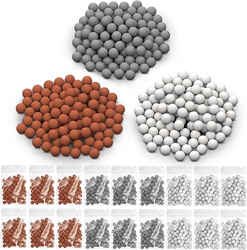 Miniatura 8 de YDmeet Bolas minerales de repuesto para repuestos de cabezal de ducha filtrado, cuentas suavizantes de agua, bola de piedra de filtración para