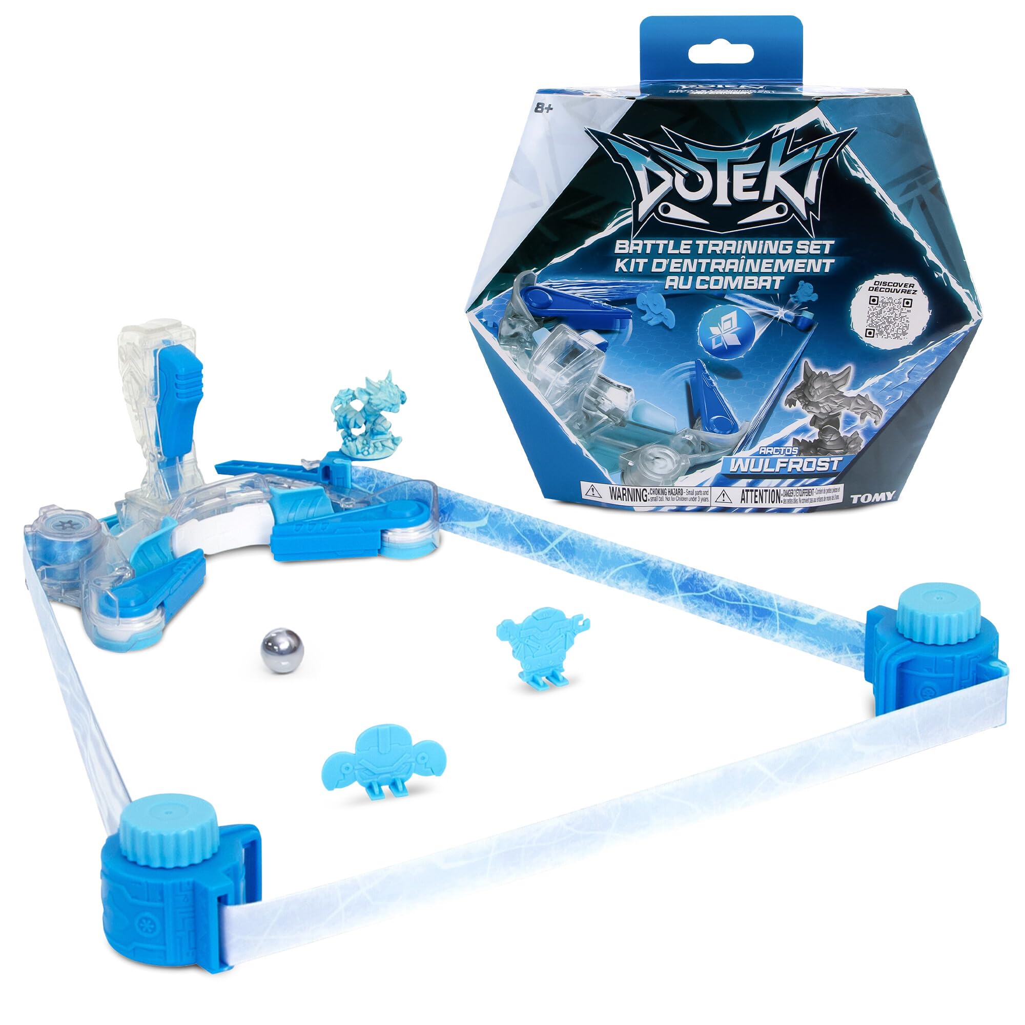 Doteki Battle Set Arctos, Multiplayer Action Game for Kids with High-Speed Battle Controller, 4 Elemental Factions, Collectable Champions, Health Key, Custom Arena, Ages 8+
