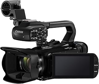 Canon Câmera XA65 Pro 1/2,3" 4K UHD CMOS Sensor, Zoom Óptico 20x, Zoom Digital 800x, Estabilização de Imagem, 3G-SDI, HDMI, Transmissão ao Vivo USB, Gravação de Exibição na tela, Entradas de Áudio XLR