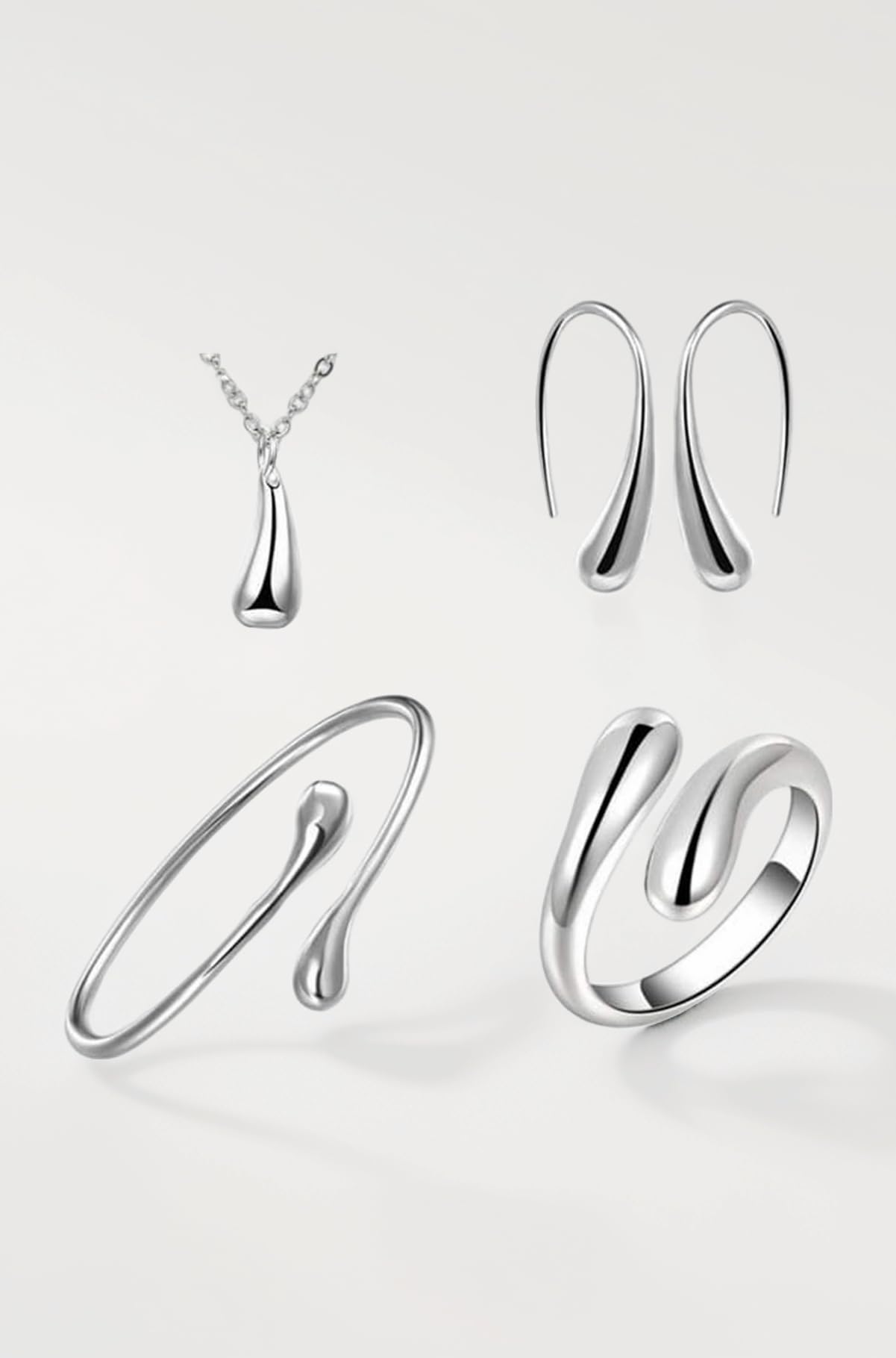Stylish 925 Sterling Silver Plated Jewellery Set for Women Girls