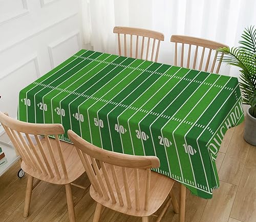 Miniatura 10 de Mantel rectangular de campo de fútbol americano para interiores y exteriores, decoración de fiesta de cumpleaños, mantel rectangular para cocina,