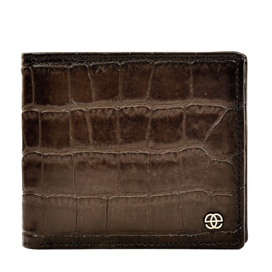 eske IDEN Genuine Leather Mens Bifold Wallet - Printed Pattern -13 Card Holders