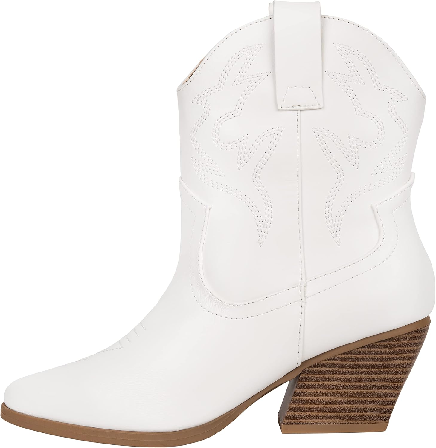 KAYDAY Womens Cowboy Boots Western Ankle Pointed Toe Short Cowgirl Booties MORLEY